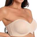 Strapless Bra Bandeau Seamless Underwire Non-Padded Bras for Women