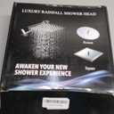High Pressure Rainfall Shower Head/Handheld Shower Combo with 11" Adjustable Extension Arm, 5 Spray Settings Shower Heads with 60" Hose Anti-leak (Gold), 10"