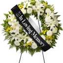 Funeral Sash Memorial Wreath Sash Funeral Ribbon Sash Celebration of Life in Loving Memory Floral Sash for Casket or Wreath Flowers Memorial Service Honor The Loved Ones Memory 58x4(Black)