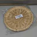 10in Handmade Wicker Paper Plate Holder, Heavy Duty Charger Plates for Dinner Plates, Set of 4 Reusable Bamboo Paper Plate Holders for Home Party Daily Dining Picnic