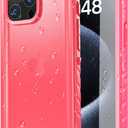 SPORTLINK for iPhone 15 Pro Case Waterproof - Built in Screen Protector [IP68 Underwater][6.6FT Military Dropproof][Dustproof][Shockproof] Full Body Protective Phone Case 6.1" Pink