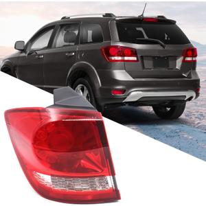 for 2011-2018 Dodge Journey Tail Lights Assembly Led Rear Light Taillight Lens Brake Lamp with Bulb Left Driver Side LH 68078465AD CH2804105