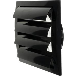 Repa Market ABS Plastic Black 6 Inch Dryer Vent Cover Outside, 6 Inch Exhaust Vent Cover with Flaps and Insect Screen for Walls or Ducting, Outside Vent Covers for House, Kitchen, Exterior Wall Vent