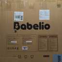 Babelio Baby Gate for Stairs, Kitchen & Doorways, 26-43" W 28" H No Bottom Bar| Easy Installation| One-Handed Operation| Auto-Close| Hardware Mount (Drill Needed) Safety Dog/Pet Gate Indoor (White)