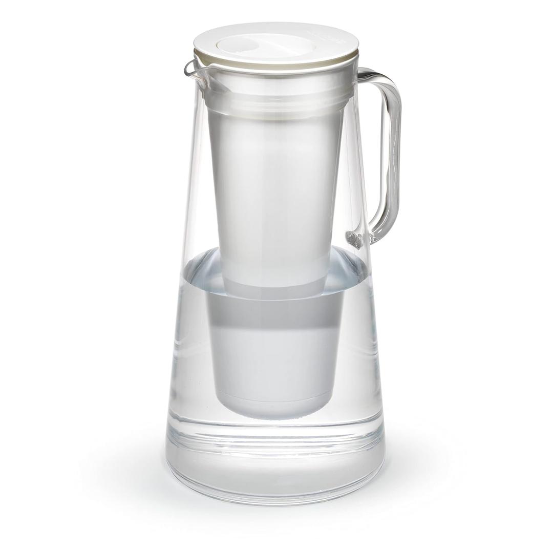 LifeStraw Home  Water Filter Pitcher, 10-Cup, BPA Free Designed for Everyday Protection Against Bacteria, parasites, microplastics, Lead, Mercury, PFAS, and a Variety of Chemicals (White)