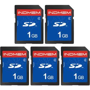 SD Card 1GB, 5 Pack SD Card Class 4 Flash Memory Card MLC Stanard Secure Digital Cards Camera Cards