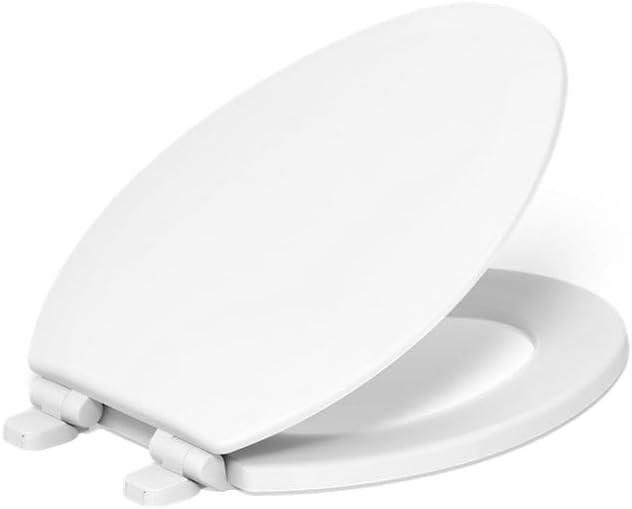 KOHLER K-25883-0 Triko Elongated Closed-Front Toilet Seat and Lid with Quiet-Close Technology, White