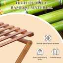 Bamboo Shoe Rack 6 Tier Foldable Shoe Rack Narrow Vertical Shoe Organizer Free Standing Shelf, Multifunctional Slim Storage for Entryway, Corner, Bedroom, Hallway, Walnut Color