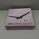 Driini Staircase Modern Wall Clock - Unique 10.5 in. Frameless Concrete Design - Contemporary, Minimalist Decor; No Numbers - Silent Battery Operated Clocks with Decorative Wooden Hands; Black