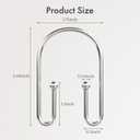 AmazerBath Shower Curtain Hooks, Nickel Shower Curtain Hooks Rust Proof, Non-Slip Simple Double Hook Shower Curtain Hooks for Shower Curtain, Sturdy Shower Curtain Rings, 12Pcs