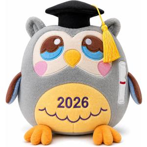 Graduation Stuffed Animal 2026,11.8" Graduation Owl Plush Stuffed,Kindergarten Graduation Gifts for Kids Boys Girls,Class of 2026 Kindergarten Preschool,with Black Cap
