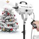 UPGREY 1500W Snow Machine for Outdoors and Indoors w/Tripod, Fake Snow Maker for Party with LED, Remote Controller and Fluid Tank