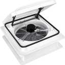RV Roof Vent Fan 6-Speed-Reversible White