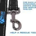 Max and Neo Reflective Nylon Dog Leash - We Donate a Leash to a Dog Rescue for Every Leash Sold (Black, 6 FT)
