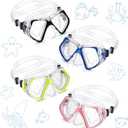 Fabbay 4 Pcs Swim Goggles with Nose Cover
