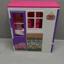 Doll House Portable & Foldable Dollhouse w/ 60+ Pcs & 2 Dolls, Play House Toy with Bedroom Bathroom Kitchen Furniture Playset, Playhouse Birthday Gift for Girl Kid Toddler