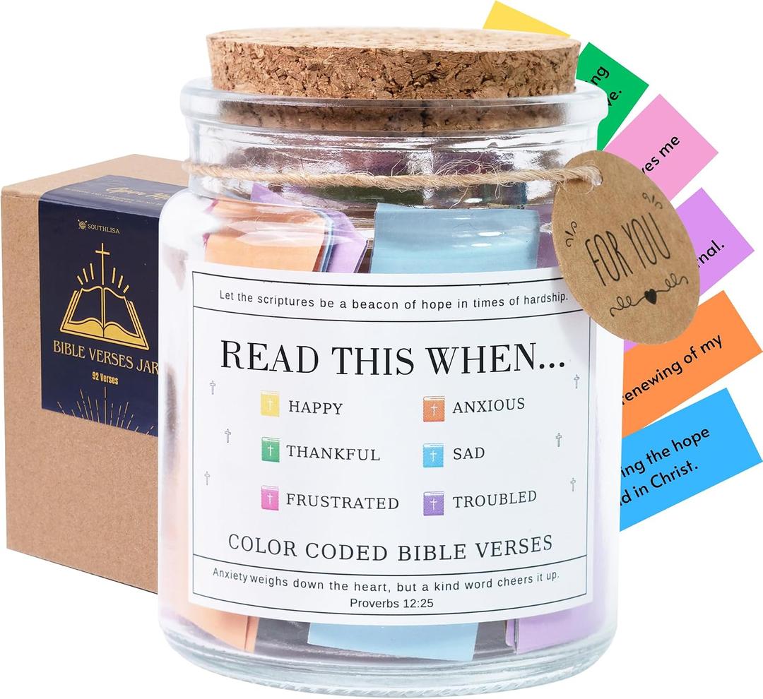 Read This When Bible Verses Jar Mothers Day Gifts For Mom, Birthday, Christian Gifts for Women, Graduations Gift, Teacher Appreciation Gift