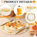 Fall Placemats Set of 4 Fall Thanksgiving Autumn Table Decorations Indoor Farmhouse Harvest Pumpkins Round Table Mats for Party Kitchen Dinning (Set of 4)