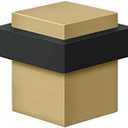 Deltana UFBS138U4 Square Universal Floor Bumper 1-3/8", Solid Brass in Brushed Brass