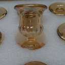 Clear Glass Candlestick Holders Taper Candle Holder Bulk 2.5 Inch Candle Stick Holder for Table Centerpiece Mantel Wedding Housewarming Gift Rustic Vintage Valentines Dinning Decoration (Gold)