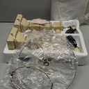 Leasgy 23'' Farmhouse Table Lamps for Living Room Set of 2 with USB C+A Ports, Retro Bedside Lamp for Bedroom, Office, Dining Room, Knob Switch, 3 Color Temperatures, Bulb Included, Beige