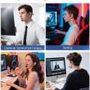 Open Ear Headphones - USB Wired Headset with Microphone for PC, Comfortable Computer Headset with Noise Cancelling & Crystal Clear Calls for Call Center, MS Teams, Skype, Webinars and More