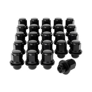 Orion Motor Tech M12x1.5 Lug Nuts with Mag Seat, 13/16" 21mm Hex 1.46x1.18 in. Blackened Wheel Lug Nuts Compatible with Toyota Camry RAV4 Highlander Corolla Tacoma 4Runner Prius Sienna, Set of 24