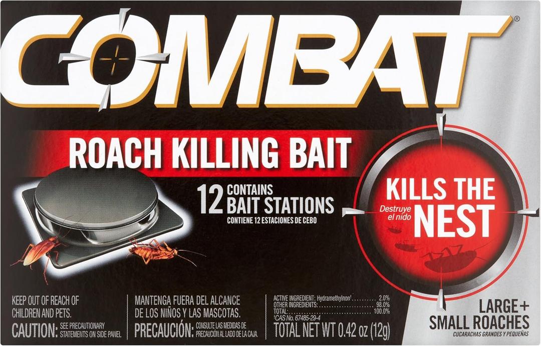 Combat Large + Small Roaches Roach Killing Bait Stations, 12 Count, Pack of 1