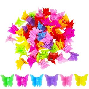 Hair Clip, 100 Pcs Butterfly Hair Clips, Pastel, Rainbow, Mini Hair Clip for Girls