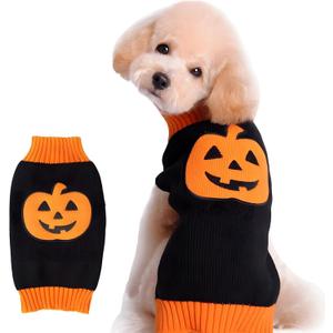 NACOCO Dog Sweater Pumpkin Pet Sweaters Halloween Holiday Party for Cat and Puppy (XXL)