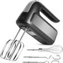 5-Speed 400W Hand Mixer Electric Handheld - Ultra-Powerful Handheld Mixer with Turbo Function & Eject Button, 4 Stainless Steel Attachments for Dough, Cream, Batter, Eggs & Baking