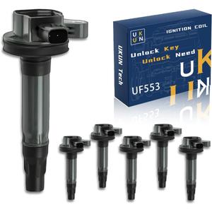 OEM 6 UF553 DG520 Ignition Coil for Ford 07-16 Edge 11-17 Explorer 11-16 F150 09-17 Flex 10-12 Fusion 11-15 Mustang for Lincoln 09-14 MKS 07-16 MKZ MKX 10-16 MKT for 09-13 Mazda 6 07-14 CX-9