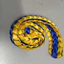 Graduation Lei Class of 2026 - Blue and Gold Grad Lei Graduation Ribbon Leis with Pins, Grad Necklace Gifts for Women Men, Graduations Accessories for Students Bachelor Master or PhD Gown