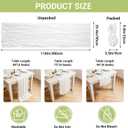 Suream Cheese Cloth Table Runner 120 Inch, White Long Table Runner for Wedding Party Baby Shower Birthday Home Decorations(6 Packs)