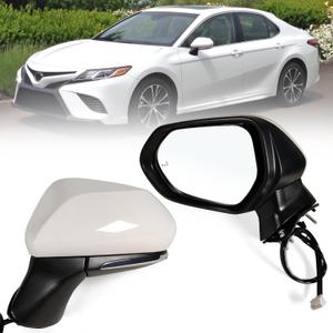 Left Driver side Mirror Fits 2018-2024 Toyota Camry with Power Glass, Heated, Turn Signal, Blind Spot Detection and Manual Folding Match to White Replace 8794006840(7Pins) Left Driver side Mirror Fits 2018-2024 Toyota Camry with Power Glass, Heated, Turn Signal, Blind Spot Detection and Manual Folding Match to White Replace 8794006840(7Pins)