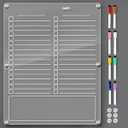 Acrylic Magnetic to Do List Board for Refrigerator, Grocery List Magnet Pad for Fridge with 8 Color Mrakers, Clear Planning Board for Shopping List/Reminders/Events/Meetings-14.5''*11.5''