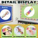 118 Foot self-Adhesive Bulletin Board Frame, Including one roll of Colored dots and one roll of Colored Pencil Bulletin Board Frame. Suitable for Schools, classrooms, and Offices