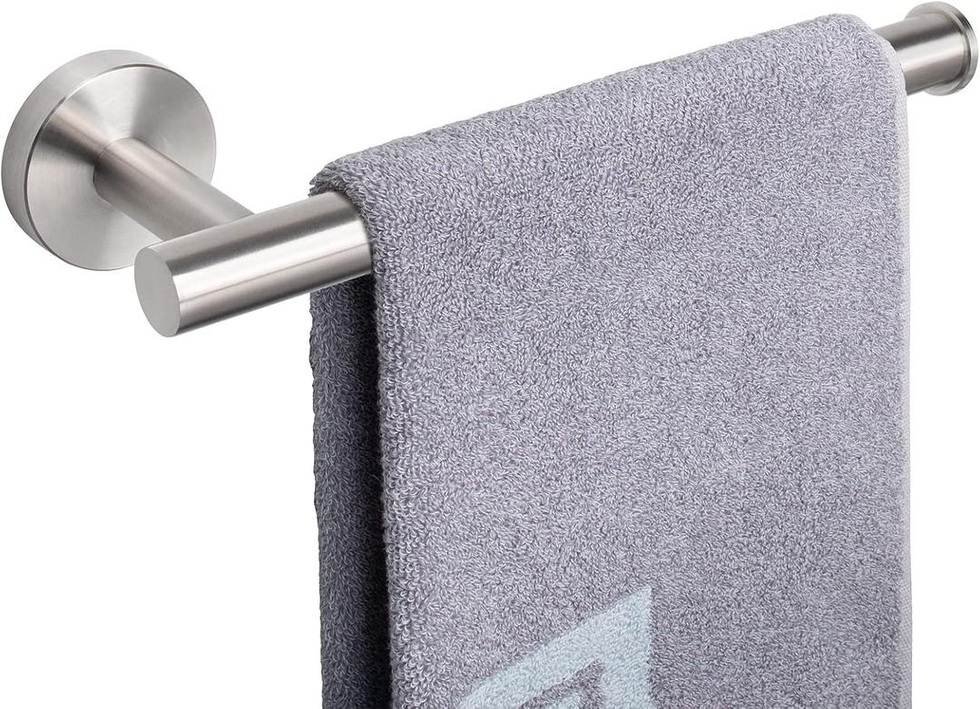 NearMoon Hand Towel Holder/Towel Ring, Thicken Stainless Steel Hand Towel Bar for Bathroom, Rustproof Wall Mounted Towel Rack, Contemporary Style Bath Accessories, 9 Inch (1 Pack, Brushed Nickel)