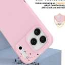 Compatible with iPhone 17 Pro Case, Shockproof Liquid Silicone Protective Phone Case with Soft Anti-Scratch Microfiber Lining Ultra Slim Drop Protection Phone Cover(Pink)