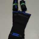 Wakefeet 3 Pairs Calf Compression Sleeve for Men and Women, Leg Compression Sleeve for Running, Hiking, Sports, XXL, Black/Blue 