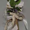 Wedding Bouquets for Bride Bridesmaid,White Champagne Artificial Roses Flowers for Wedding Church Decoration (7.5in)