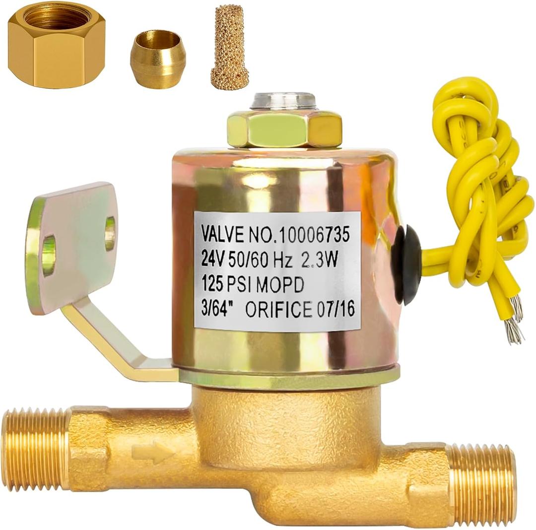 4040 Solenoid Valve for Humidifier - 24V Water Valve Compatible with April aire Whole House Humidifier Models 400 500 600 700 220 224 - Replaces B2015-S85 B2017-S85, Yellow