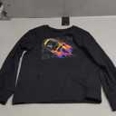 Adidas Boys Long Sleeve Sport Graphic Tee (4T, Black With Multicolor)