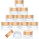 Geiserailie Glass Cosmetic Containers Empty Sample Jars with Leak Proof Lids Makeup Sample Containers for Lotion Cream Cosmetic(10 Pieces,5 Gram)