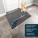 LYGLIGH Welcome Mat Indoor, Ultra Thin Door Mat, 1/10 in Thin Door Mats for Inside Entry, Non-Slip, Absorbent, Quick-Dry, Washable, Fit Under Door Entryway Doormat for Entrance, 24"X16", Dark Grey