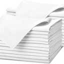 Avalon Kitchen White Cloth Napkins Bulk (Pack of 24) - 100% Polyester Dinner Linen Napkins Cloth Washable & Reusable - Durable with Hemmed Edges - Ideal for Parties and Weddings (17x17 Inches)