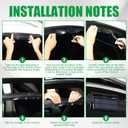 Tujoe 2 Pack Solar Powered Car Exhaust Fan 3 Fans Car Window 4500 RPM Air Vent Radiator Solar Energy Cooling Vent Exhaust for General Types(Solar 2 Fans, Black)