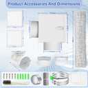 Dryer Lint Trap, Indoor Dryer Vent Kit with Lint Catcher, Metal Dryer Duct Lint Trap with 90 Degree Dryer Vent Elbow, Easy Clean Filter, Transparent Door & Clamps Aluminum Foil Tape Cleaning Brush