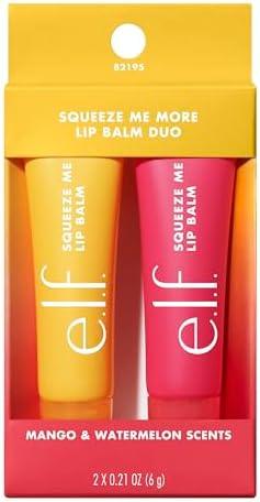 e.l.f. Squeeze Me Lip Balm, Moisturizing Lip Balm for A Sheer Tint of Color, Infused with Hyaluronic Acid, Vegan & Cruelty-Free 2 Pack