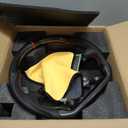 Hydro-Dip Carbon Fiber Steering Wheel for Corvette C5 19972004, D-Shaped Flat-Bottom Design with Black Perforated Leather Grip, Hand-Stitched Racing Steering Wheel for C5 Base/Z06